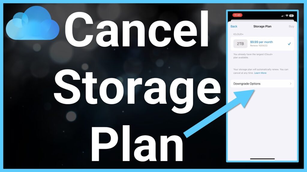 how to cancel icloud storage